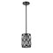 Z-Lite Dealey 1 Light Mini Pendant, Matte Black + Clear Crystal 6010MP-MB - alternate 2